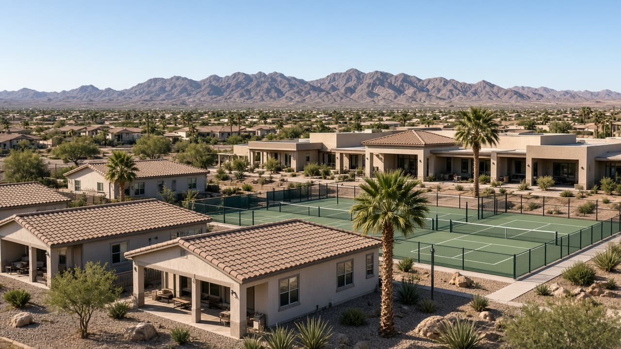Del Webb 55+ single-story homes at Sun City Aliante, North Las Vegas 89084