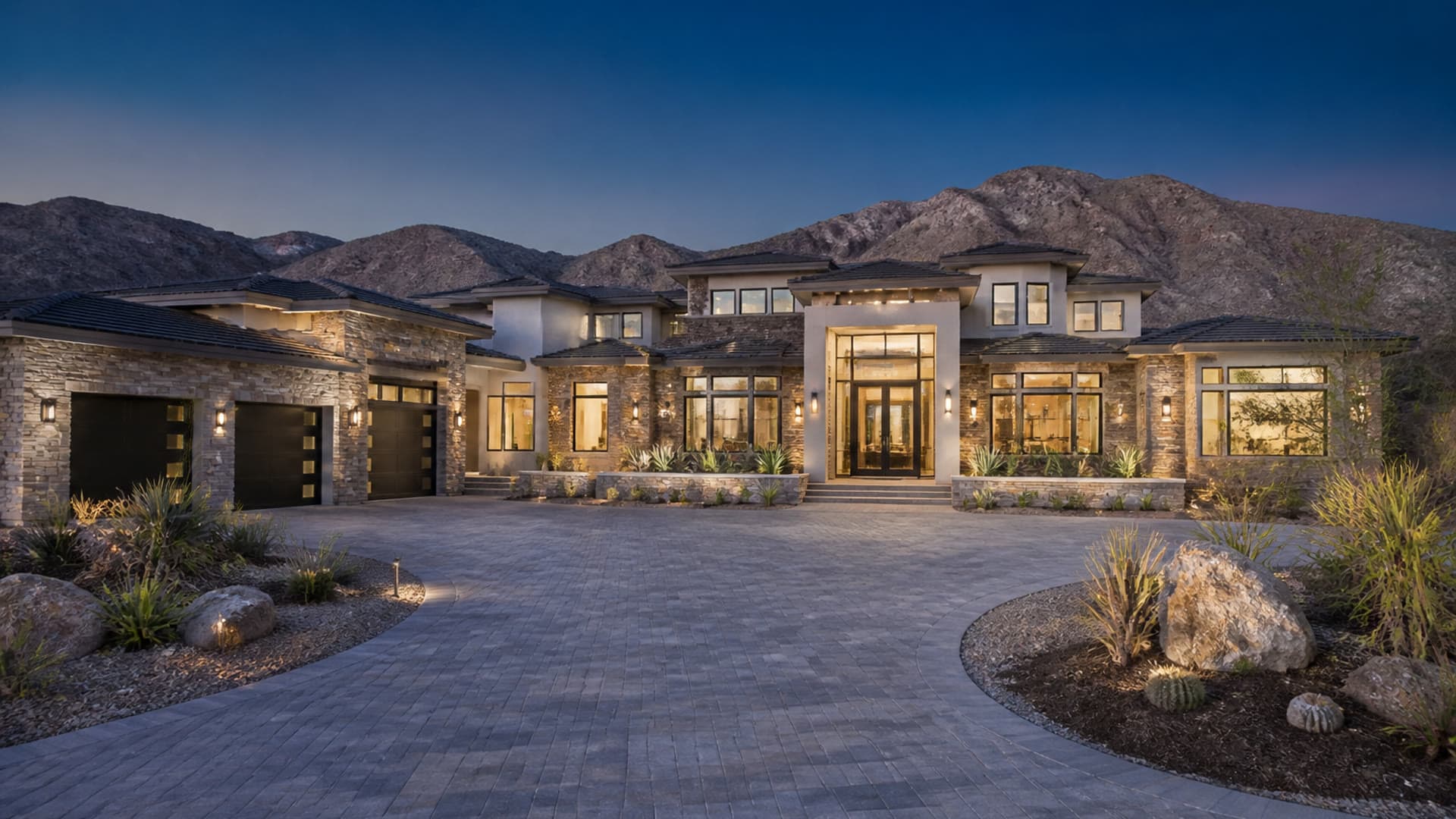 Toll Brothers luxury home exterior in the North Las Vegas luxury market