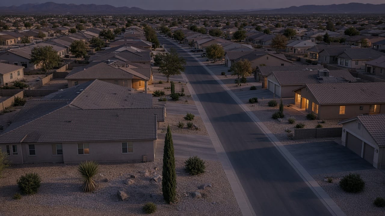 Aliante 89084 residential streets at dusk for seasonal listing volume