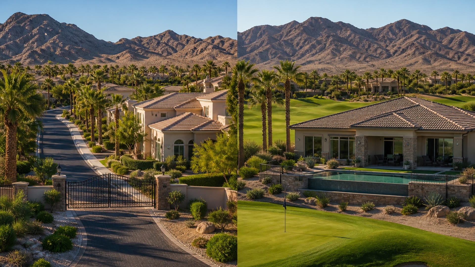Aliante North Las Vegas neighborhood comparison of gated and golf-course streets