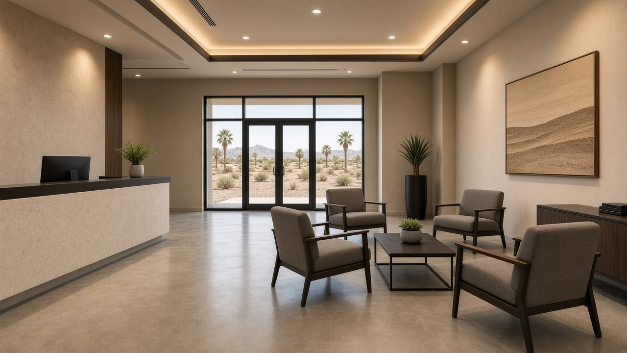 North Las Vegas office lobby for negotiating and closing an Aliante sale
