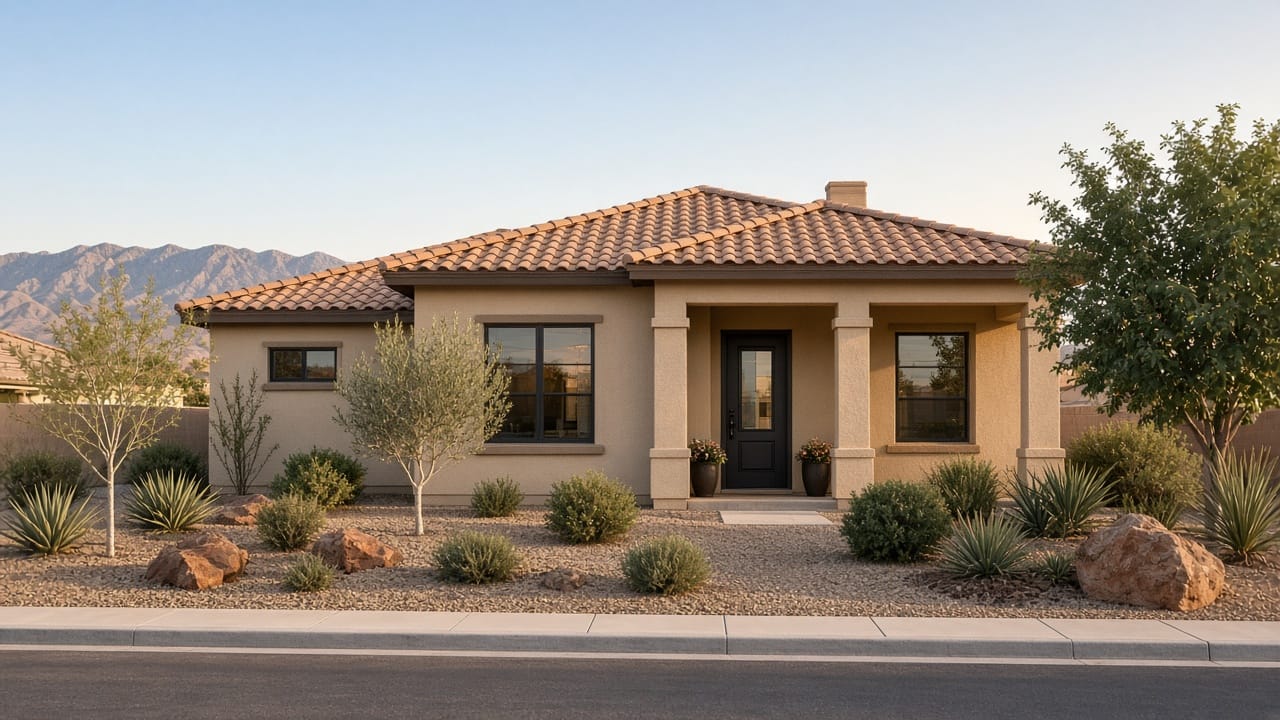 Aliante home curb appeal prepared for MLS listing photos in North Las Vegas 89084